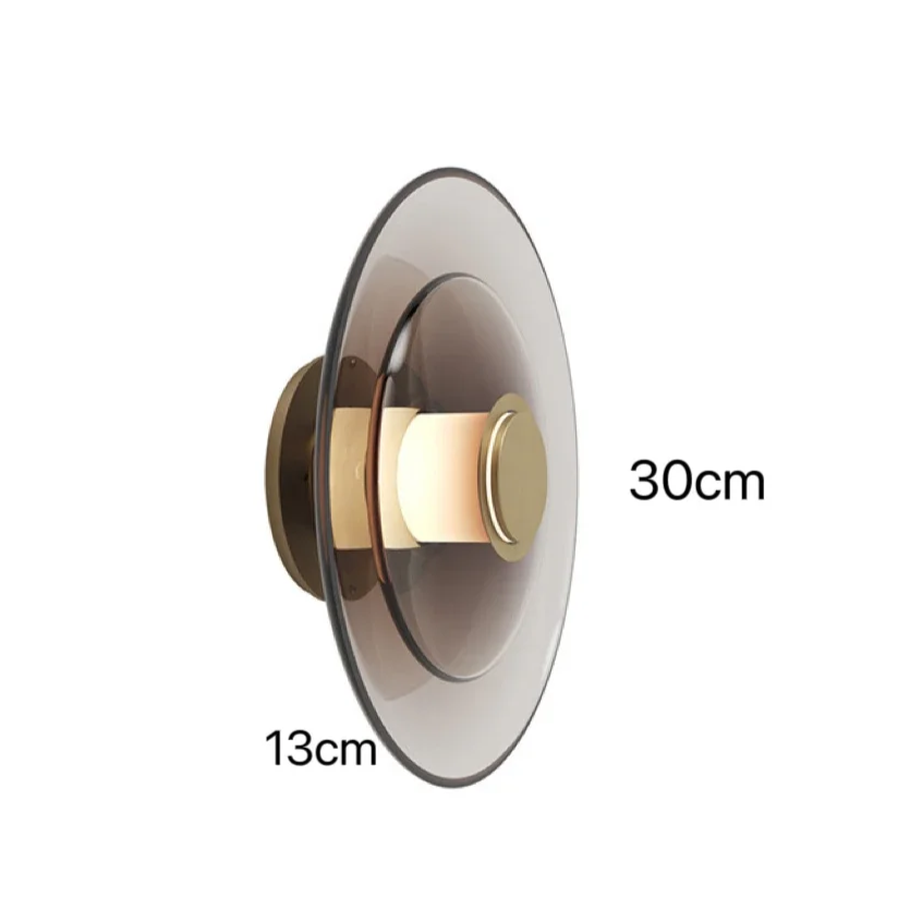 Nordic AuraGlass – Moderne Glazen LED Wandlamp - wandlamp - materiaaldetail