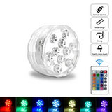 LUMISNAP 10-LED RGB Onderwaterlampen met Magnetische Bevestiging