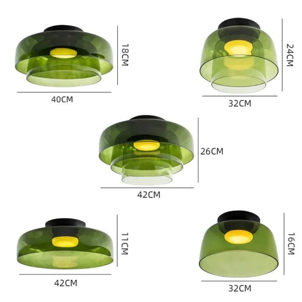 Scandinavische Designer Creatieve Persoonlijkheid Middeleeuwse Glazen Plafondlamp - plafondlamp - afmetingen