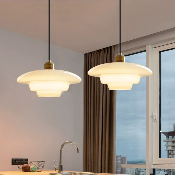 Witte Glazen Hanglamp - hanglampen - materiaaldetail
