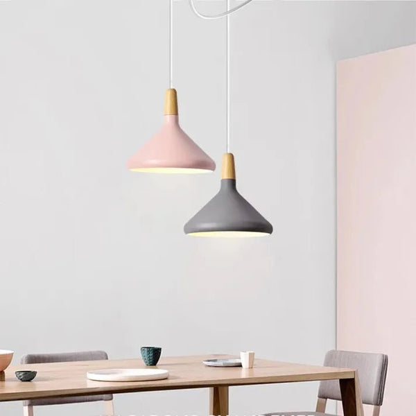 Franse Macaron Conische Metalen Hanglamp