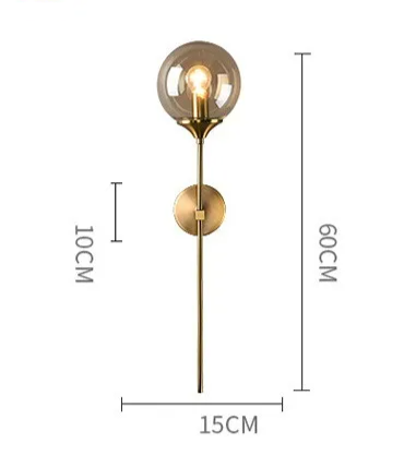 LumoNord Glasbol LED Wandlamp - wandlamp - close-up