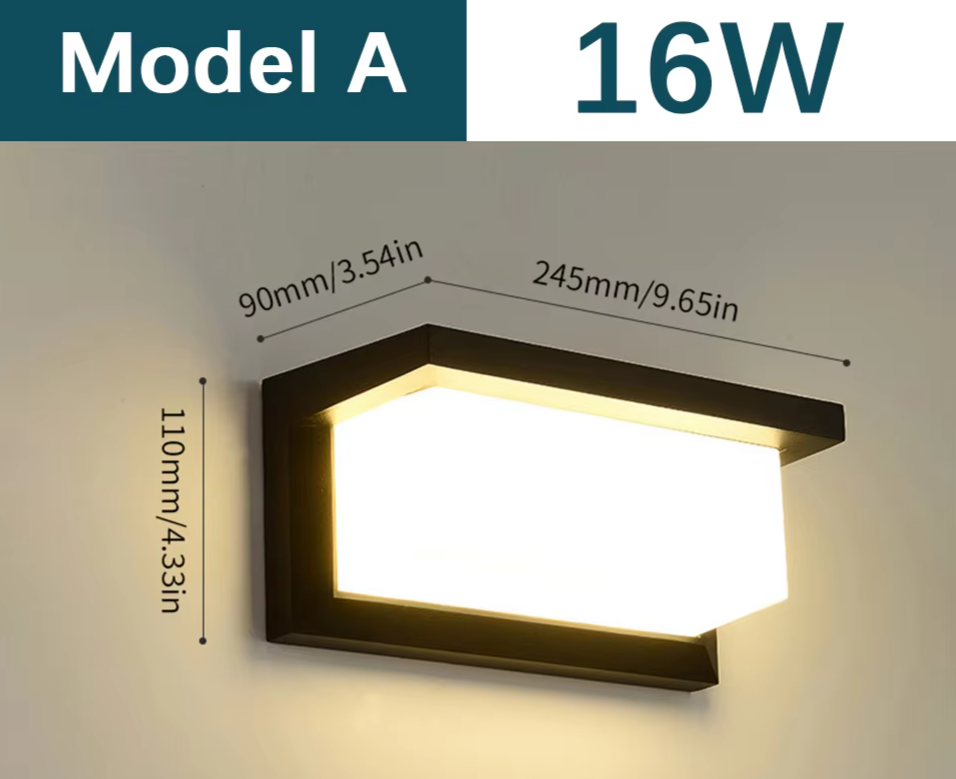 SENSOLUX Radar Sensor LED Wandlamp - wandlamp - afmetingen