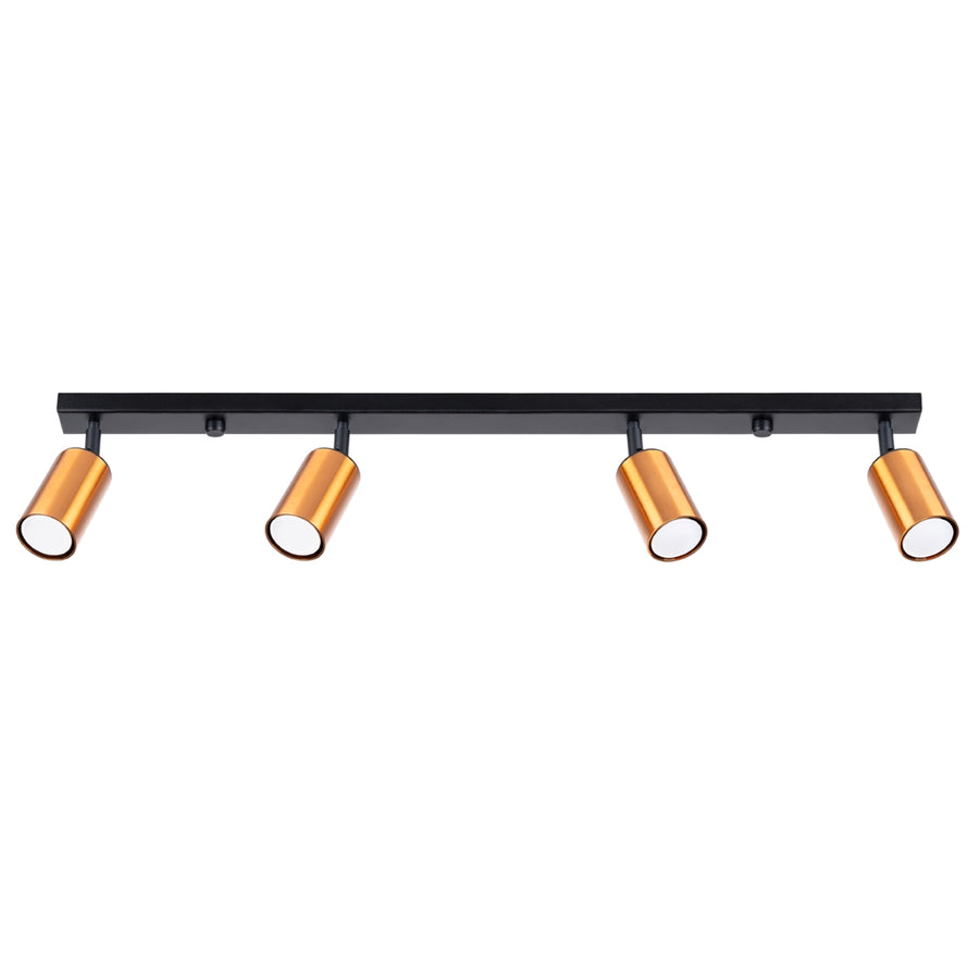 Plafondlamp WINX 4L zwart/cooper