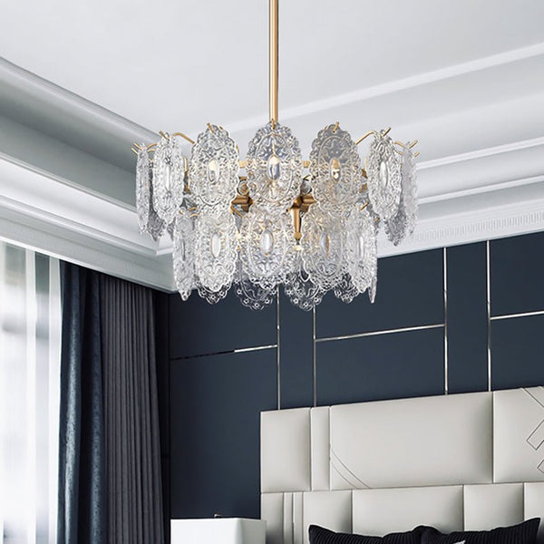Luxe Kristallen Kroonluchter – Elegant Design met Gouden Afwerking - hanglampen - afmetingen
