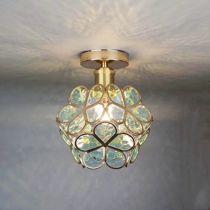Design Bloemen Stijl Glazen Hal Plafondlamp - plafondlamp - sfeerbeeld