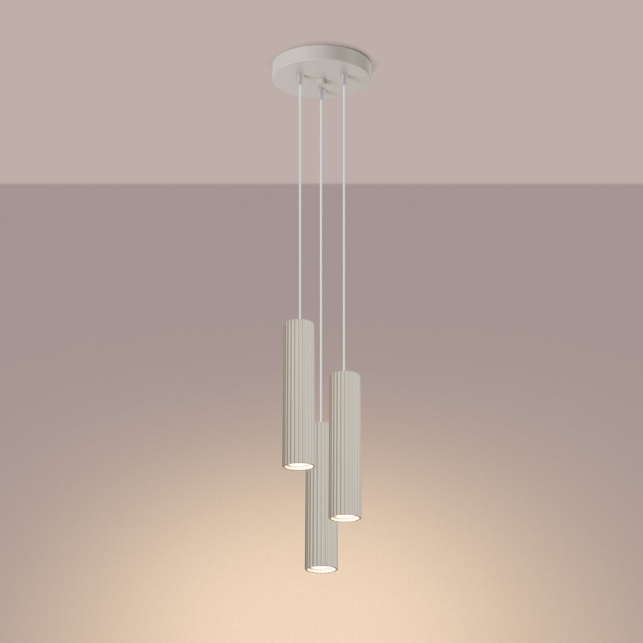 Hanglamp KARBON 3P beige
