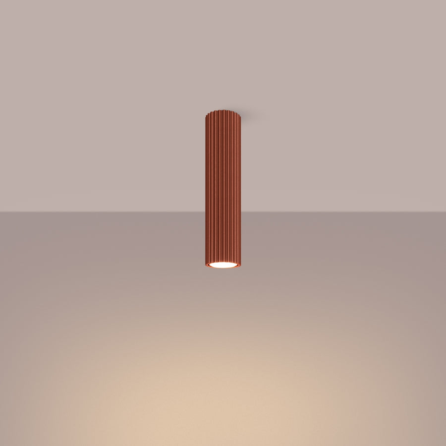 Plafondlamp KARBON 30 rood oker