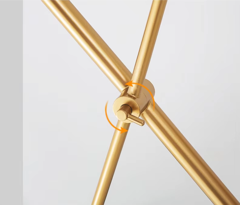 Nordic Gold Luxe Vloerlamp – Minimalistisch Design met Marmeren Basis - vloerlamp - in de kamer