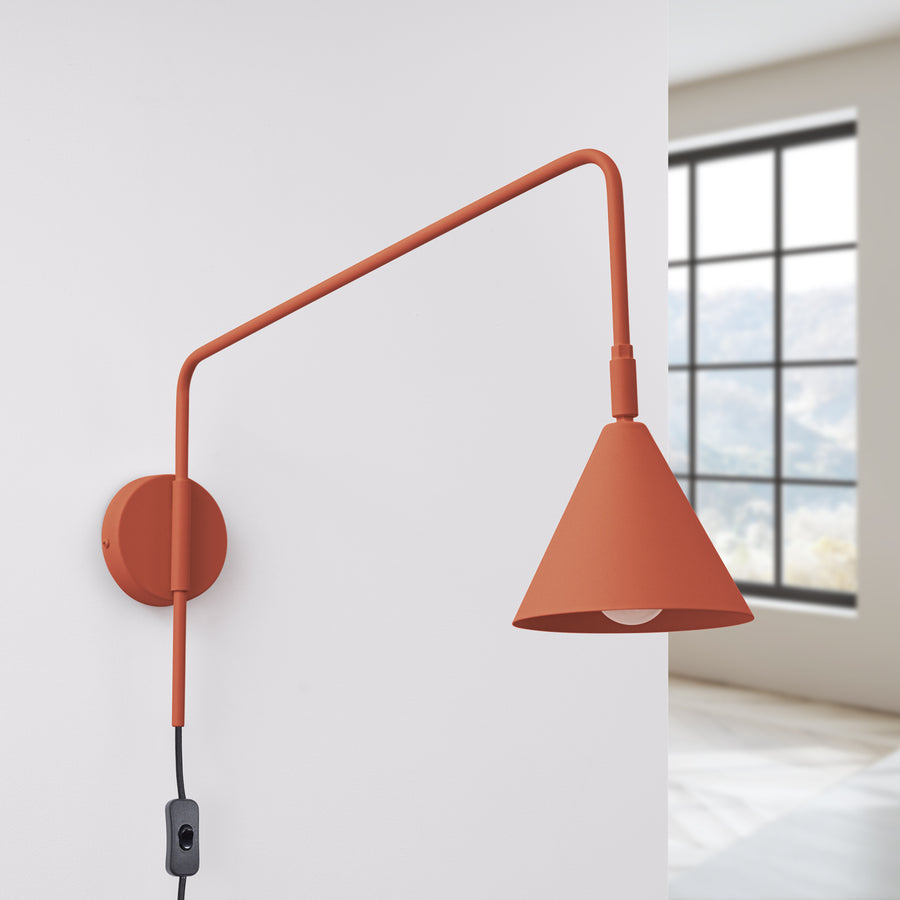 Wandlamp NOX rood oker