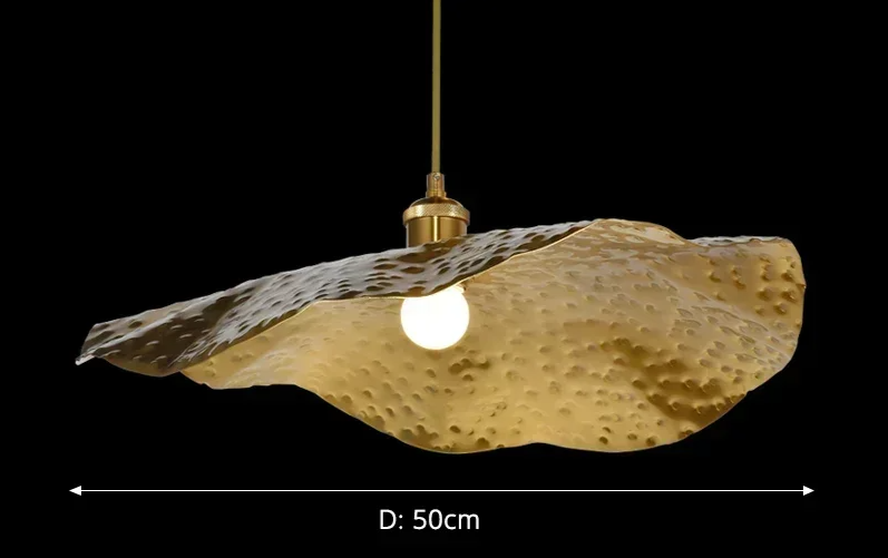 ZenLotus Gouden Lotusblad Kroonluchter - hanglampen - in de kamer