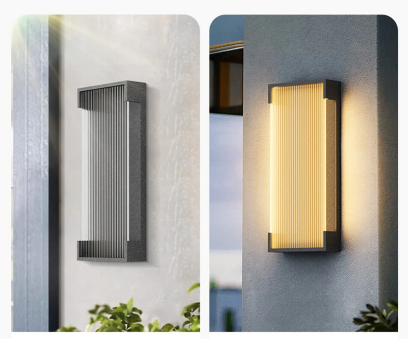 SolarSteel Wandlamp – Zonne-energie Buitenlamp in RVS