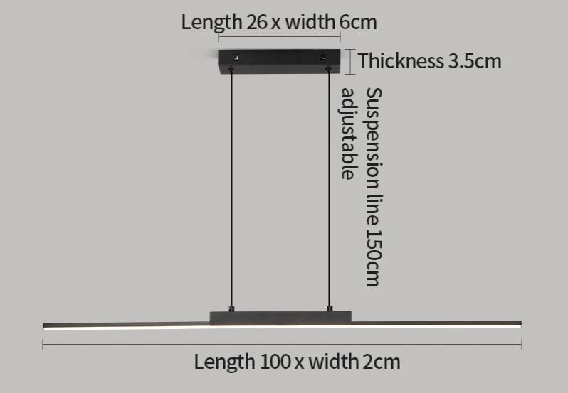 LineaLuxe – Moderne Hanglamp voor Eetkamer en Woonruimte