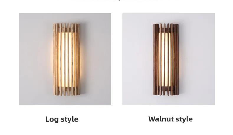 “ZenAura Wabi-Sabi Wandlamp” – Japanse Retro Walnoot LED Wandverlichting - wandlamp - afmetingen