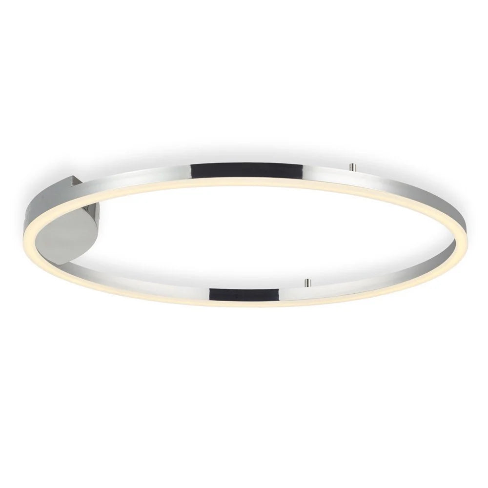 Skapetze - S.LUCE LED Ring 100 Wand & Plafond Dimbaar Chroom - wandlampen - gemonteerd