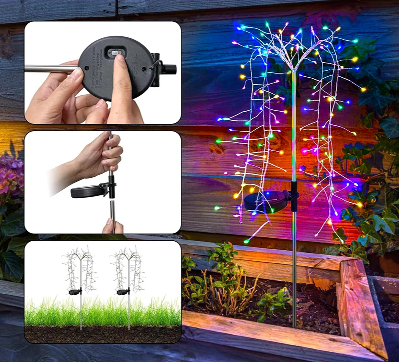 SolFire Solar LED kerstverlichting - buitenverlichting - gemonteerd