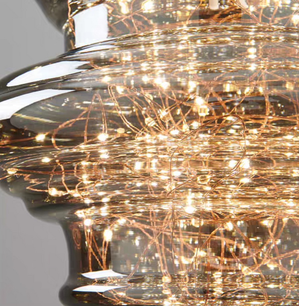 Moderne Grijze Glas Sterrenhemel Hanglamp - hanglampen - sfeerbeeld