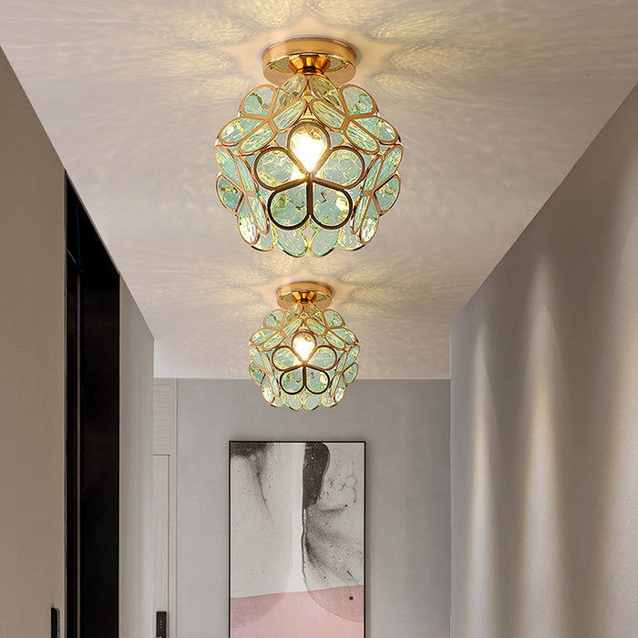 Design Bloemen Stijl Glazen Hal Plafondlamp - plafondlamp - materiaaldetail