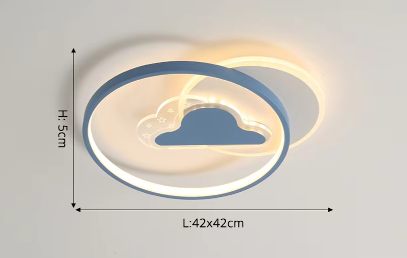 DreamGlow Dimbare Kinderkamer LED Plafondlamp met Afstandsbediening
