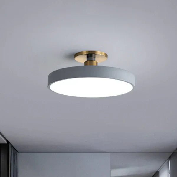 Ronde Flush Mount Light Scandinavische Stijl Acryl Slaapkamer Led Semi Spoel Plafondlamp