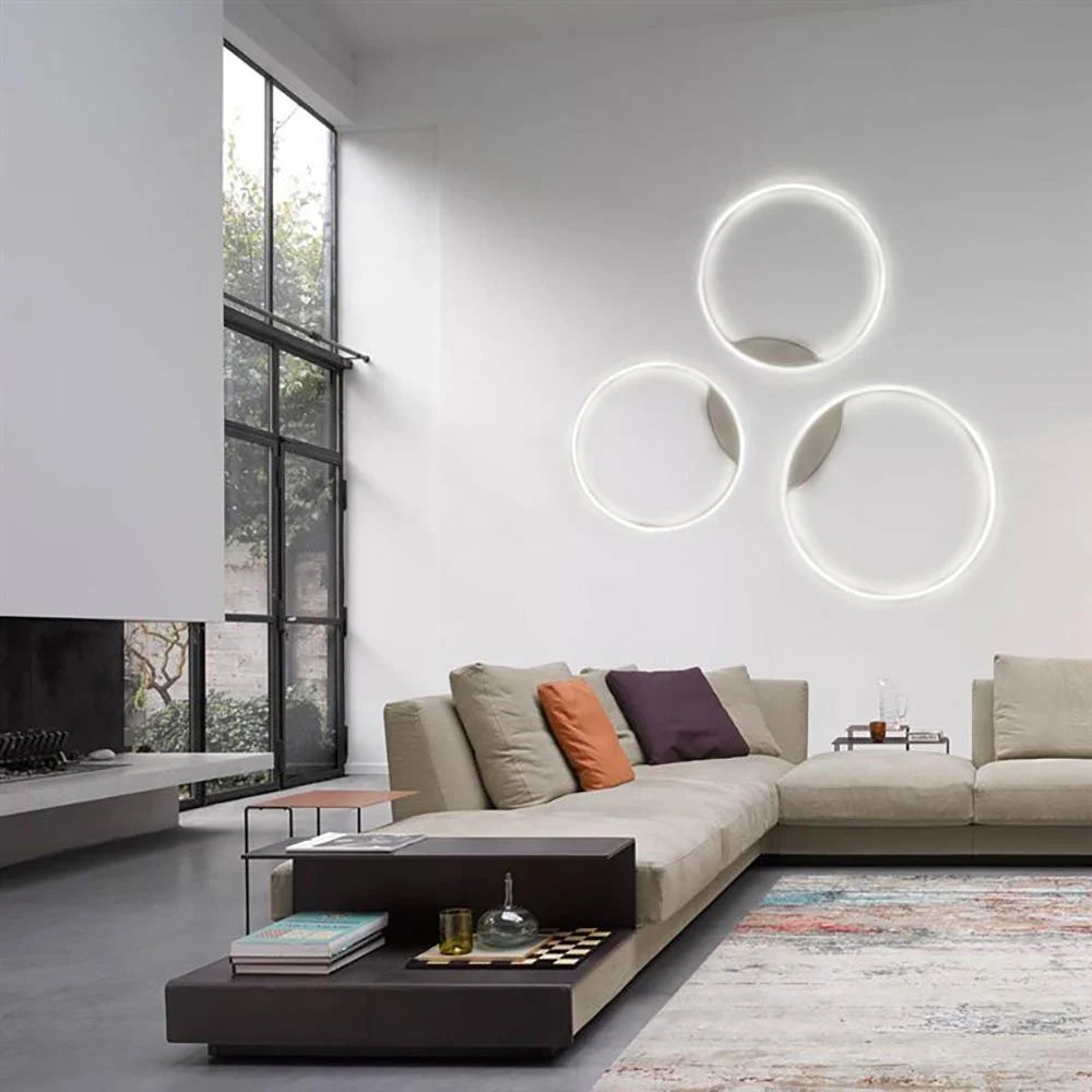 Skapetze - S.LUCE LED Ring 100 Wand & Plafond Dimbaar Chroom - wandlampen - gemonteerd