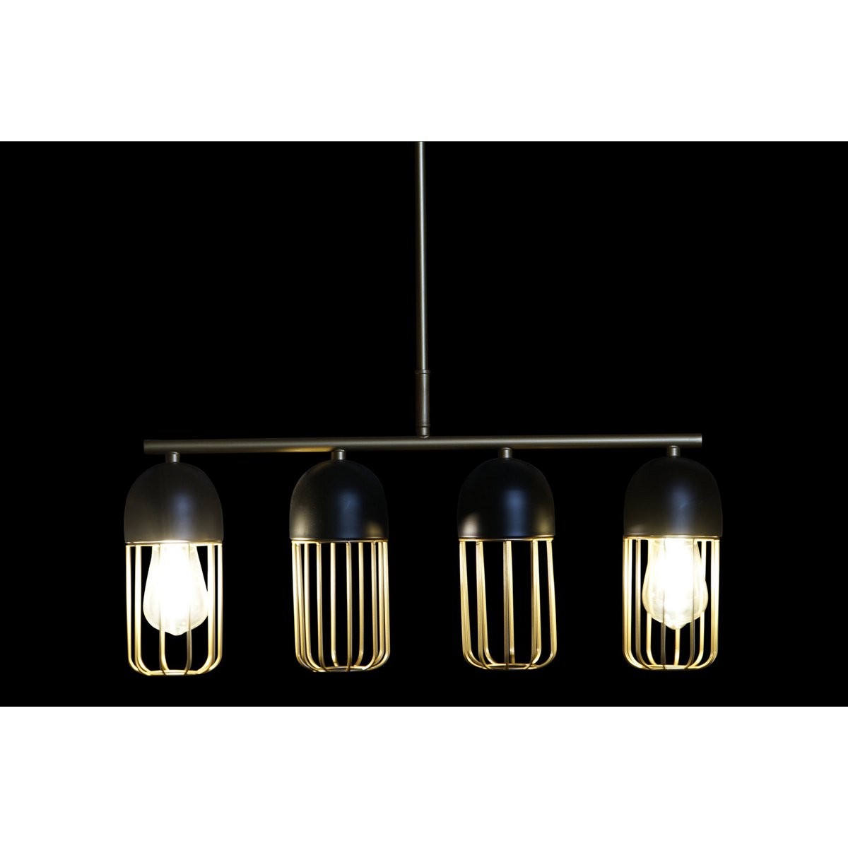 Alexandra Meti - Metalen Plafondlamp 60X11X26 Zwart - plafondlampen - in de kamer