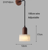 Lumina Wabi-Sabi Luxe Marmeren LED Hanglamp – Elegante Jade-Witte Sfeerverlichting