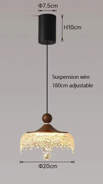 WalnoDrop Waterdruppel Hanglamp - plafondlamp - verlicht
