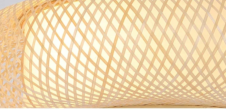 BambuLoom Grace: Handgemaakte Bamboe Rieten Hanglamp - hanglampen - gemonteerd