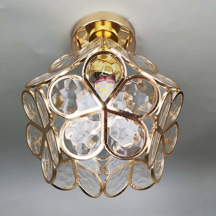 Design Bloemen Stijl Glazen Hal Plafondlamp - plafondlamp - close-up