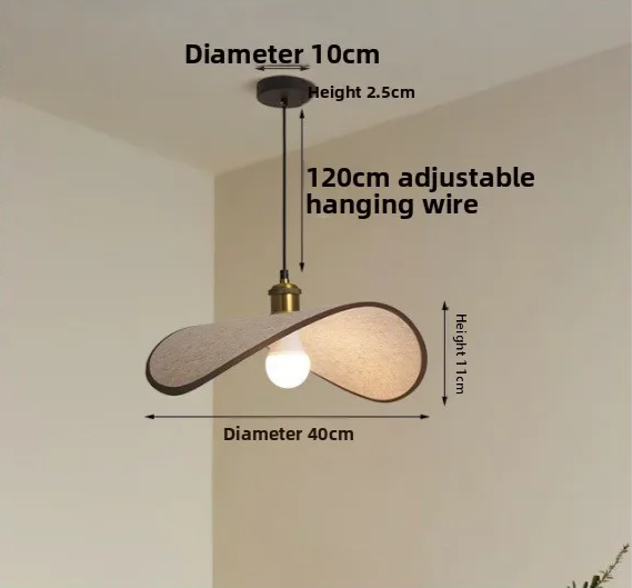 ZenAura Wabi-Sabi Strohoed Hanglamp - hanglampen - afmetingen