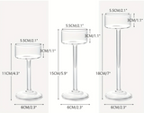 LumaVase Glazen Kandelaar Set
