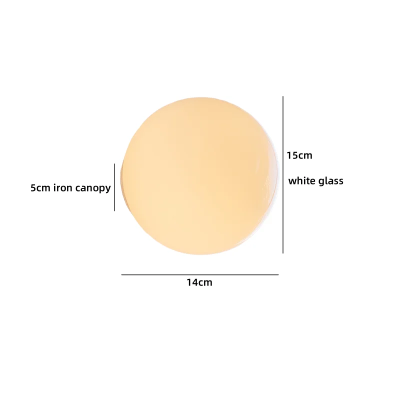 LumoSphere Witte Glasbol LED Wandlamp