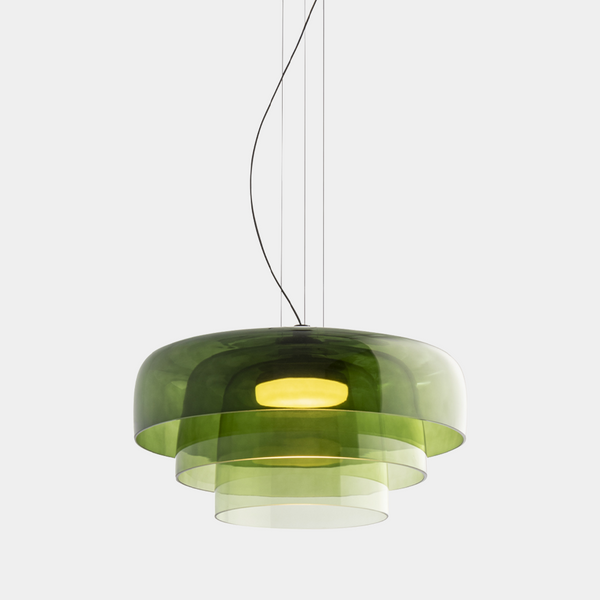 Moderne Hanglamp Van Noors Glas - hanglampen - zijaanzicht