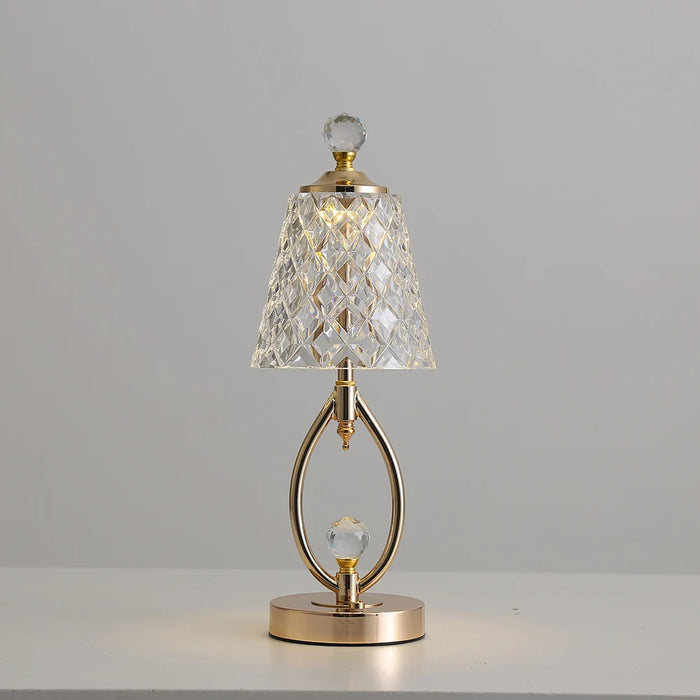Vintage Gouden Tafellamp Gemaakt Van Crystal - tafellampen - afmetingen