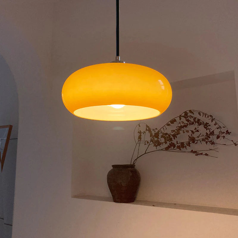 Hailie Broodvormige Glazen Hanglamp - hanglampen - verlicht