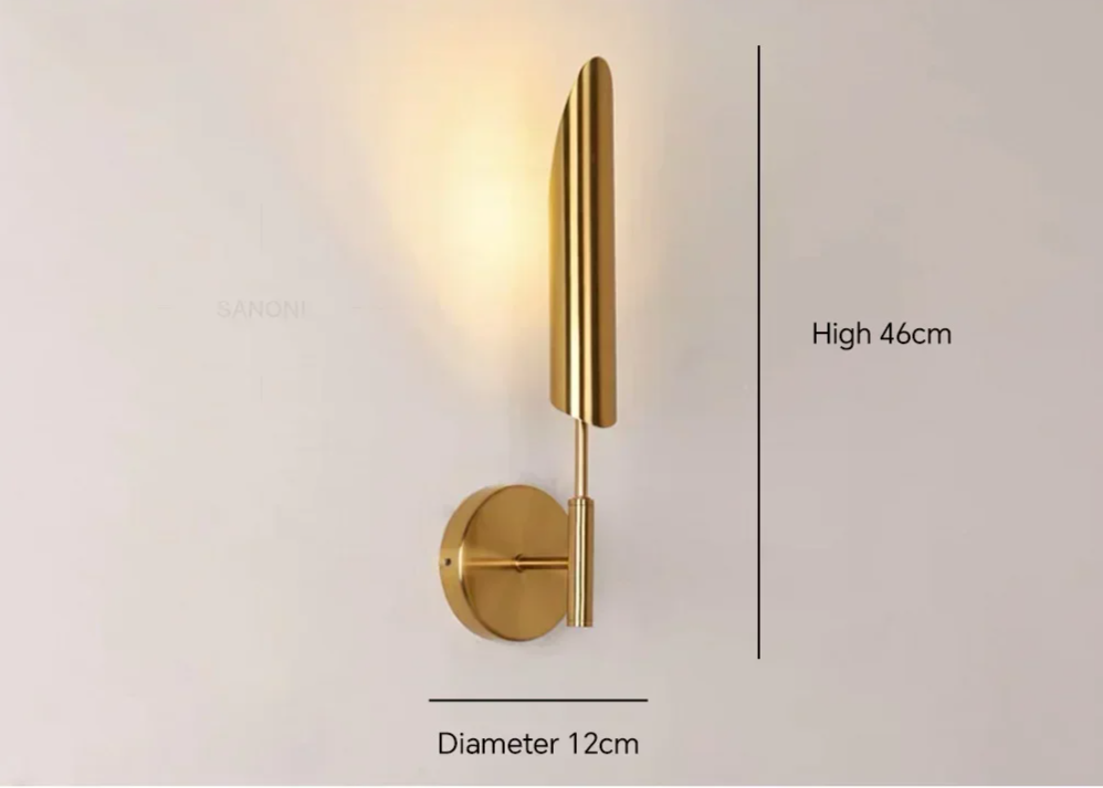 LustraVogue Aura – Luxe Moderne Wandlamp met Glazen Kap - wandlamp - gemonteerd