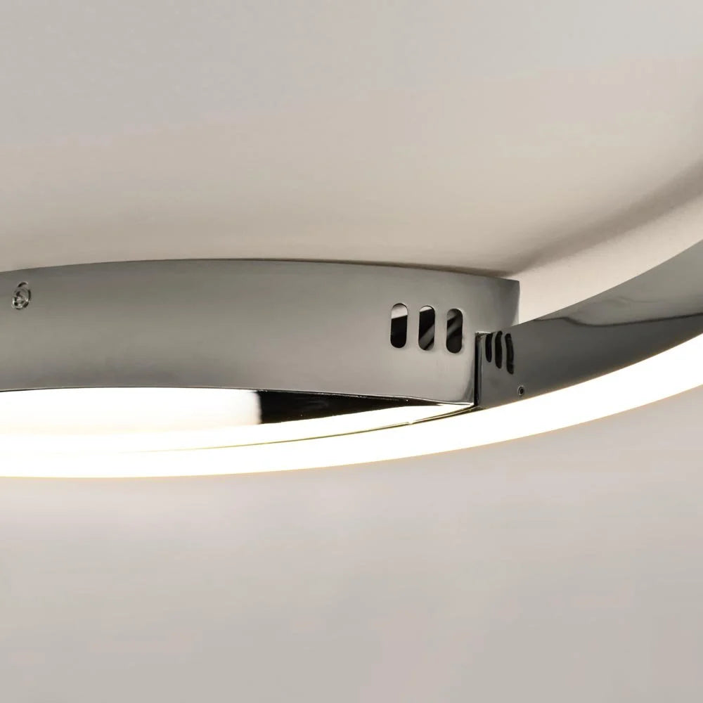 Skapetze - S.LUCE LED Ring 100 Wand & Plafond Dimbaar Chroom - wandlampen - afmetingen