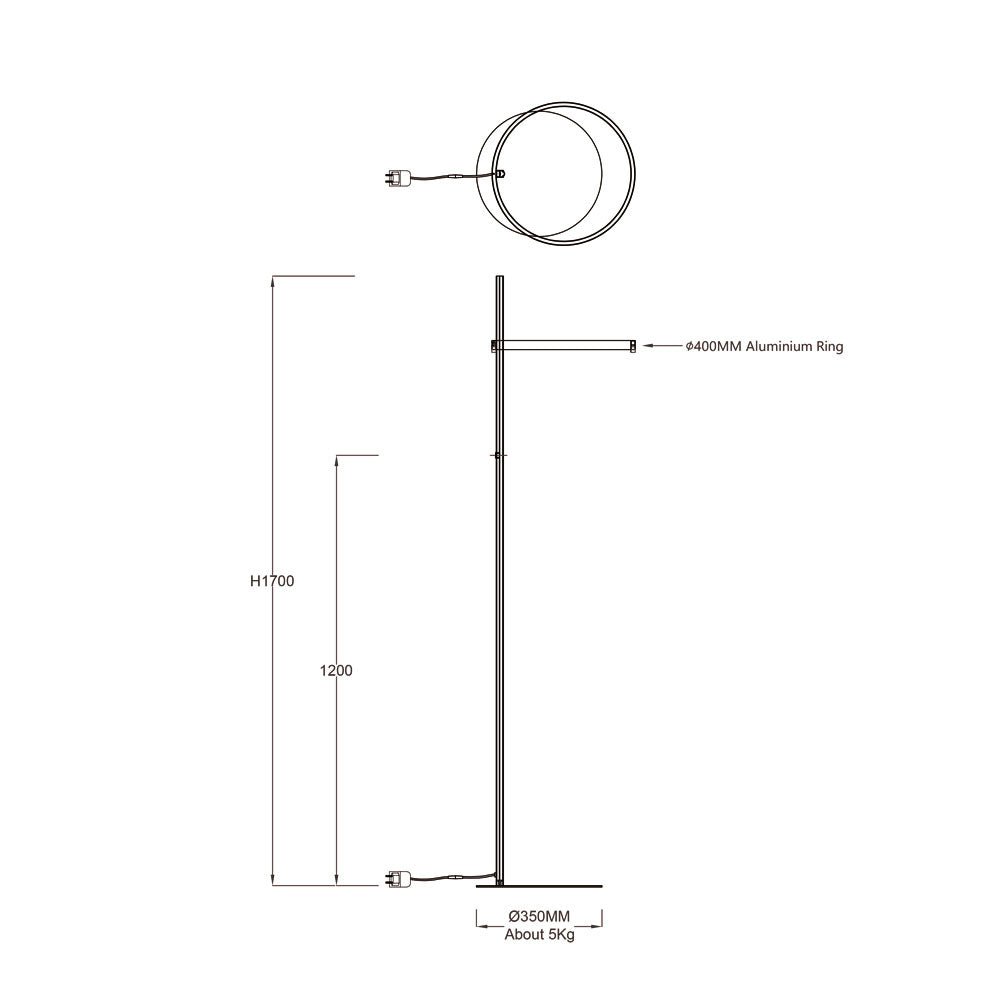 Skapetze - Ring LED Vloerlamp - vloerlamp - detail