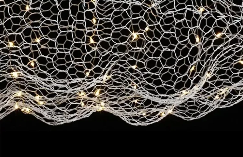 Deense Designer IJzeren Mesh Wolk Hanglamp