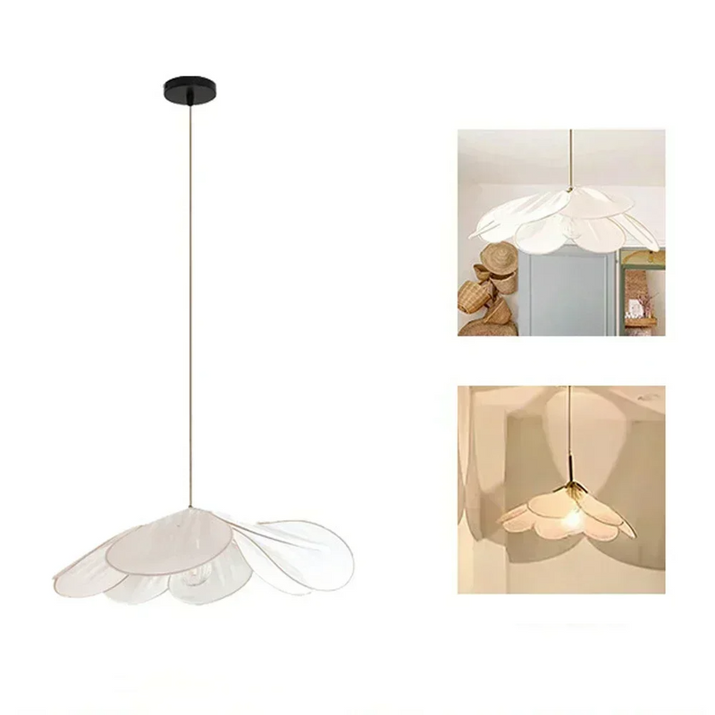 LumaFlora Petal Light – Stoffen Kunst Hanglamp met Kleurrijke Bloembladen