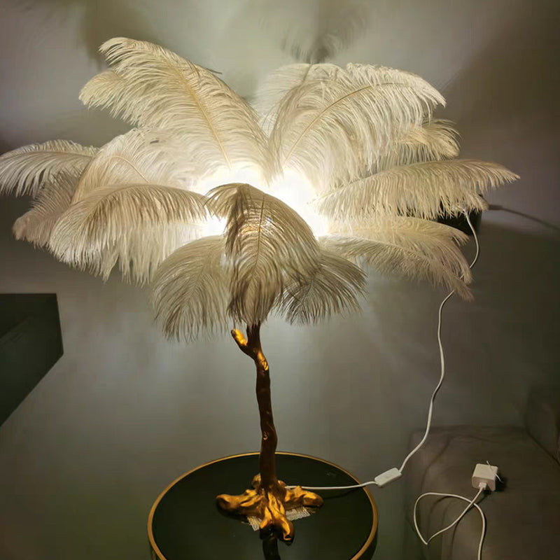 Nordic Struisvogel Veren Vloerlamp - vloerlamp - detail