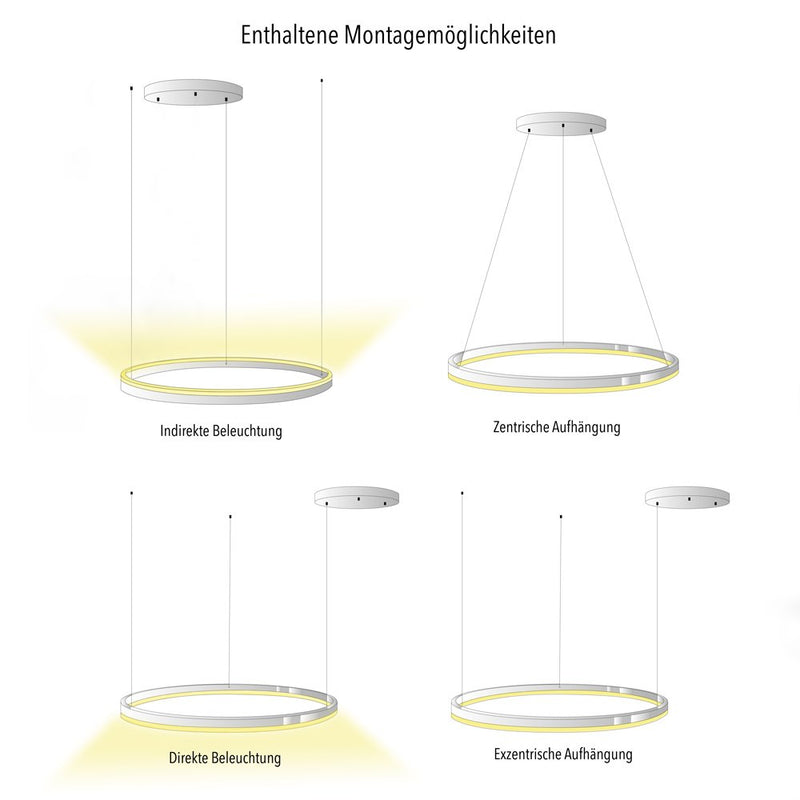 Skapetze - S.Luce Ring 80 Direct Of Indirect Led Pendelarmatuur