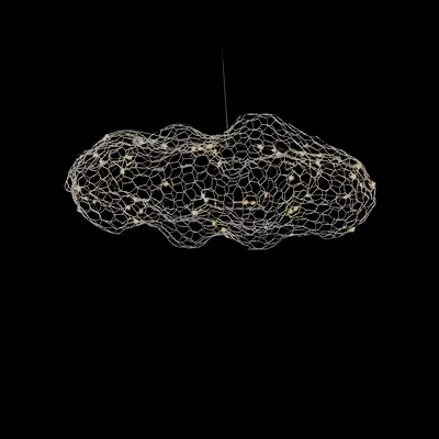 Deense Designer IJzeren Mesh Wolk Hanglamp - hanglampen - gemonteerd