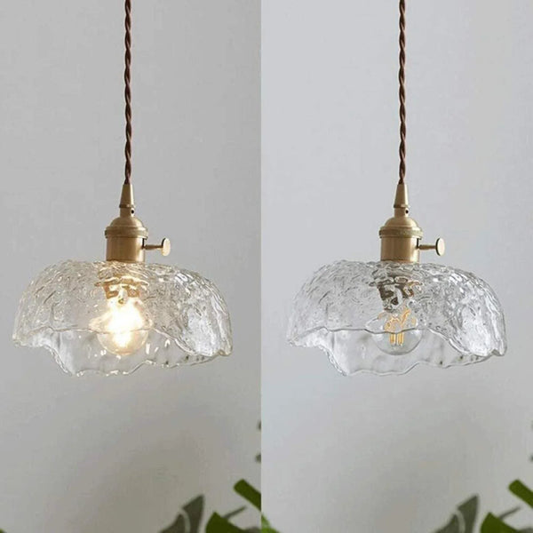 Onregelmatige Hanglamp Van Messing Glas