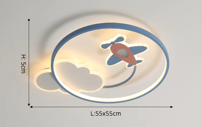 DreamGlow Dimbare Kinderkamer LED Plafondlamp met Afstandsbediening - plafondlampen - close-up