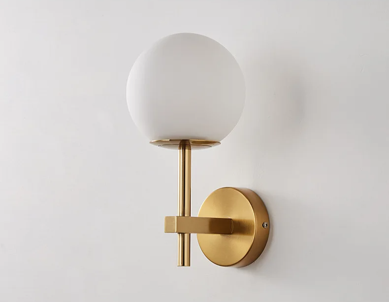 LumiNord – Nordic Moderne LED Wandlamp met Glazen Lichtbol - wandlamp - sfeerbeeld