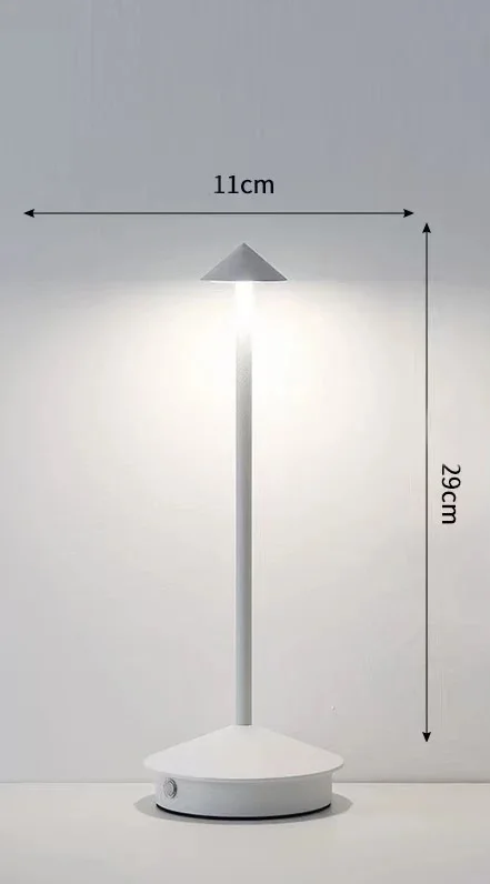 LumaTouch – Oplaadbare LED Tafellamp met Traploze Dimming - tafellampen - afmetingen