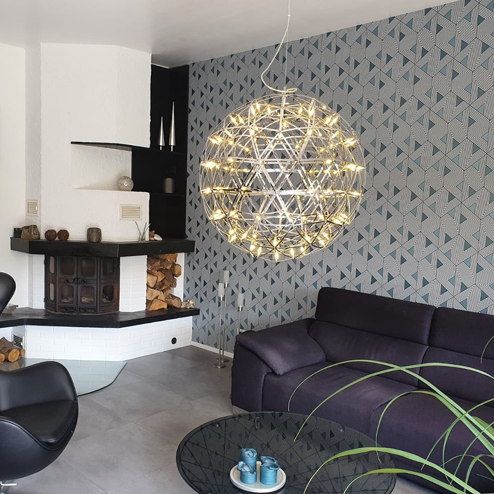 skapetze - s.LUCE pro Atom 70 LED hanglamp metalen bol - hanglampen - sfeerbeeld