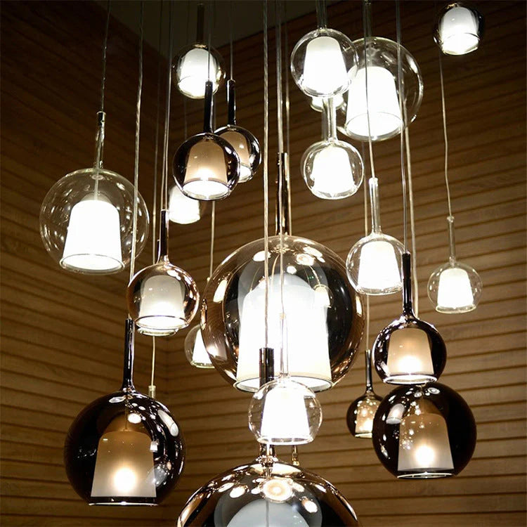 Scandinavische Hanglamp Van Aluminium En Glas - hanglampen